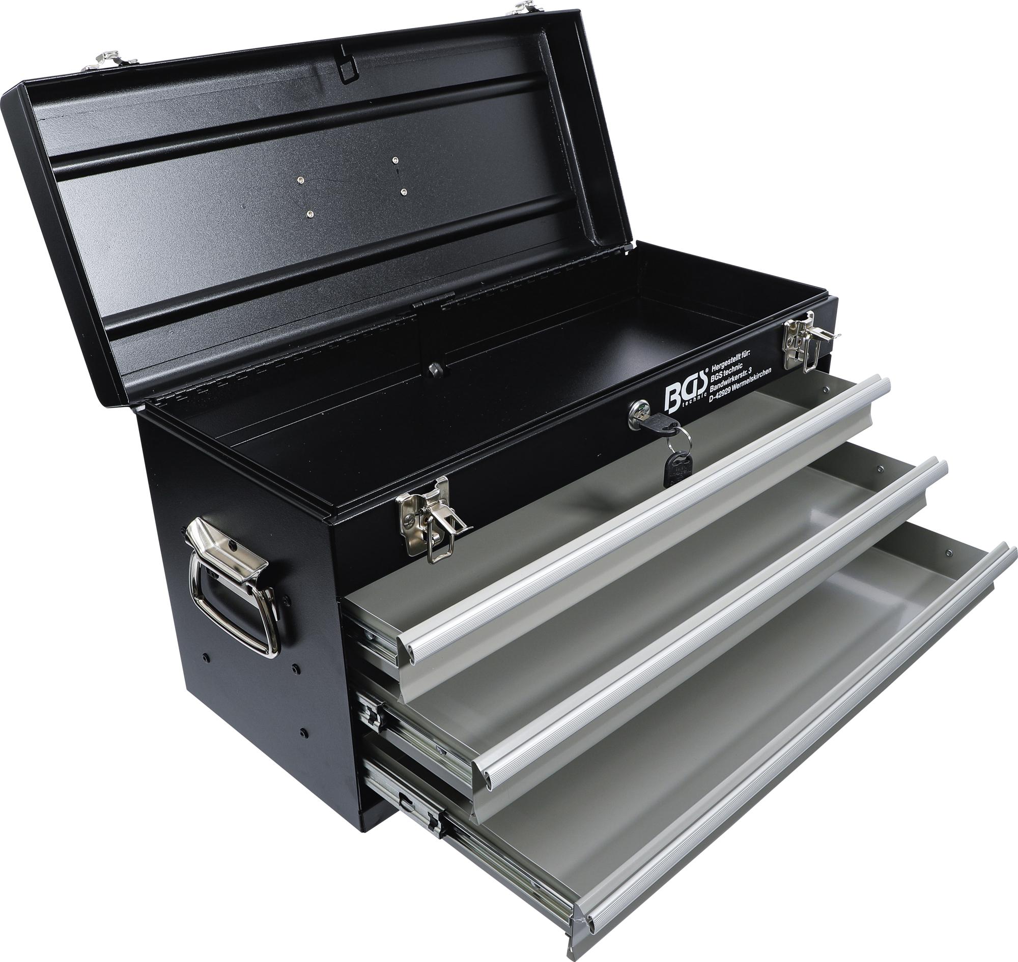 Metal Tool Box, empty  3 drawers (3312) - UAB VIGORUS